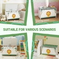 thumbnail image 6 of Sesslife Kids Toy Box for Boys Girls, Wood Kids Storage Organizer with Safety Hinged-Lid and Storage Bench, Cute Toy Chest for Living Room, Toddler Room, Bedroom, Aged 3+, Green, 6 of 7