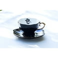 thumbnail image 3 of Grace Teaware Snake Black Gold Tea Cup and Saucer, 3 of 3