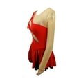 thumbnail image 3 of LIUHUO Customized Red Spandex Figure Skating Dress for Girls & Women - One - Shoulder with Red - Black Layered Skirt, 3 of 9
