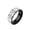 Black, variant on Men's Stainless Steel Unique Wedding Promise Ring with Cubic Zirconia Black Size 8