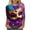 #114-Multicolor, variant on Craaazy Women's Mardi Gras Sweatshirts Casual Carnival Printed 3/4 Sleeve Tops Gifts