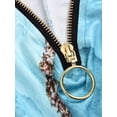 thumbnail image 2 of DYMADE Womens V Neck Zipper Tops Cold Shoulder Short Sleeve Tunic Tee Shirts Blouse, 2 of 4