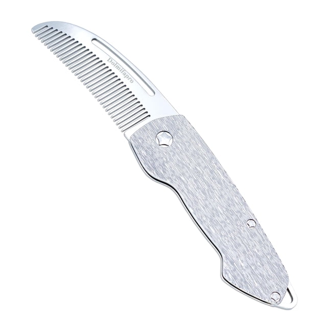 Peine plegable para bigotes Dolmifapro, peine pequeño de metal para barba
