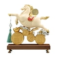 thumbnail image 2 of Estatua decorativa de caballo de resina, bonita colección de adornos, centro de mesa, Feng Shui Beige, 2 of 8