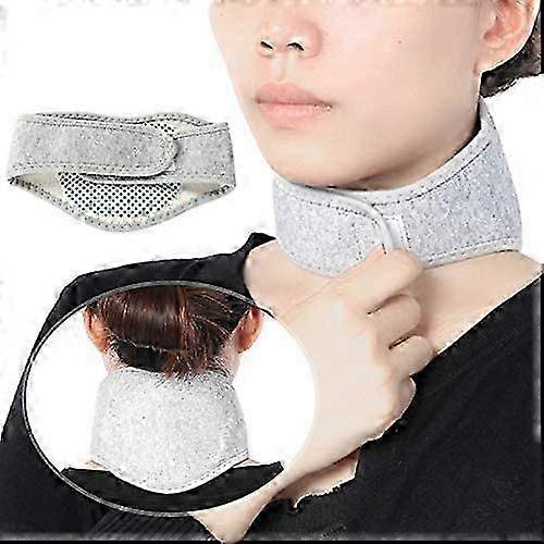 Neck And Neck Support For The Neck46*11.5cm- Protection Against Neck Pain - With Tourmaline Magnet - Adjustable Self-heating Cervical Support