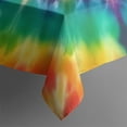 thumbnail image 5 of Colorful Rainbow Tie Dye Spiral Pattern Square Tablecloth,Waterproof Square Table Cover,Wipeable Spillproof Washable Table Cover for Home Kitchen Party Decor 52"x52"(132x132cm), 5 of 6