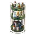 thumbnail image 1 of Organizador de perfumes Asayuee 360, giratorio, 3 niveles, verde, 1 of 7