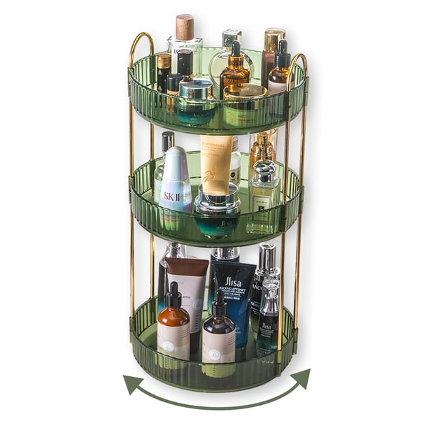 Organizador de perfumes Asayuee 360, giratorio, 3 niveles, verde