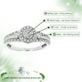 thumbnail image 5 of Vir Jewels 1/5 CTTW Lab Grown Diamond Engagement Ring in Sterling Silver Female Adult, 5 of 6