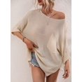 thumbnail image 3 of Maydear Women Summer Loose Hollow Knit Sweater, Fashion Pullover Knit Short Sleeve Sweater, 3 of 5