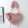 thumbnail image 1 of Bolsa de hombro con cadena y asa superior para mujer Valentine Plush 3D Love (rosa) Likrtyny Para Estrenar, 1 of 6