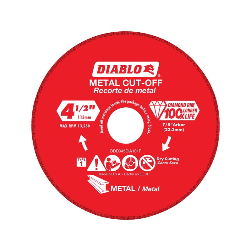 Diablo DDD045DIA101F Diamond Metal Cut Off Blade 4-1/2\
