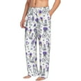 thumbnail image 2 of Balery Lavender Bicycle print Men's Pajama Pants,Ultra Lightweight Pjs,Lounge Pant-XX-Large, 2 of 9