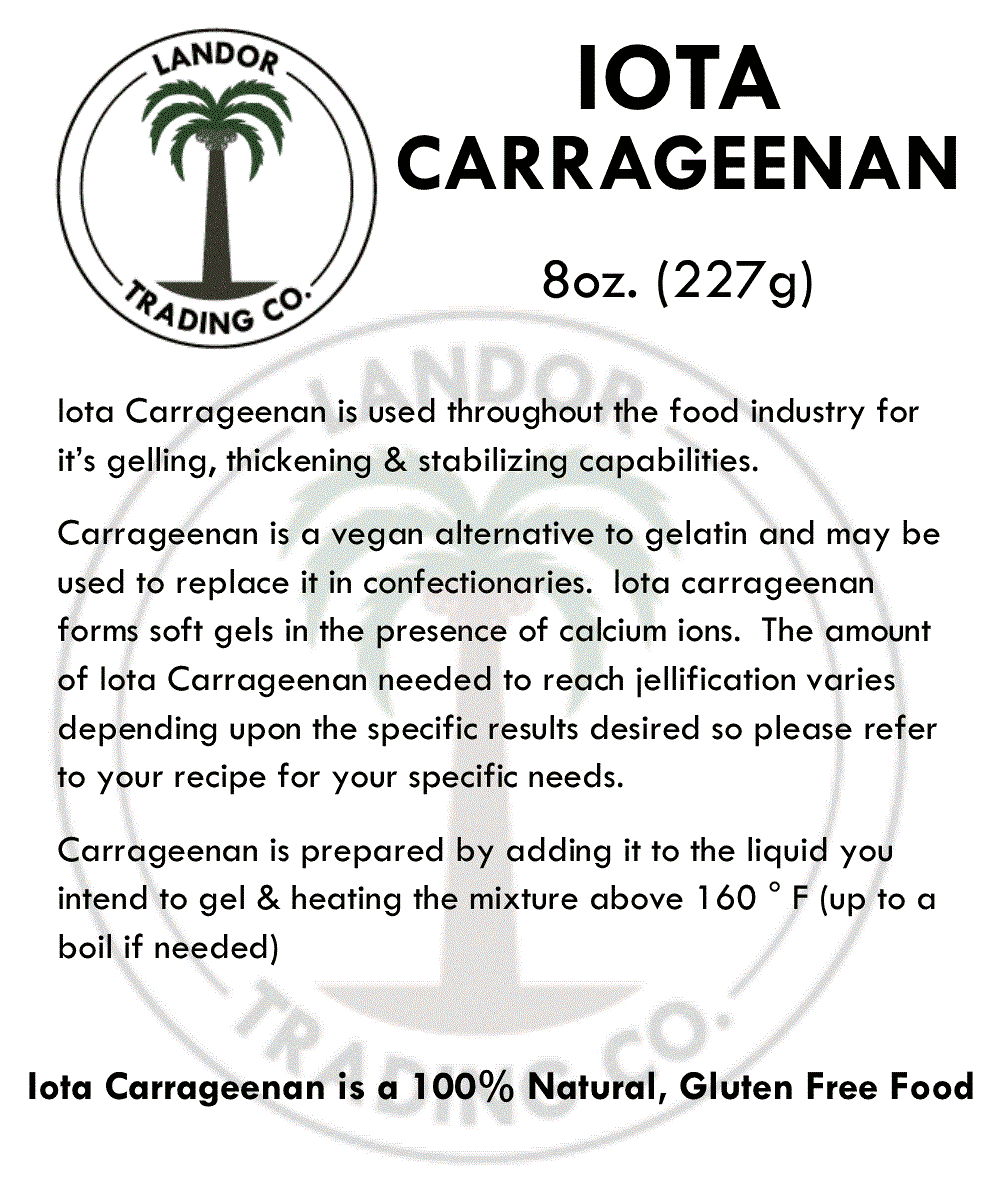 Iota Carrageenan 8 Ounces (227 Grams)