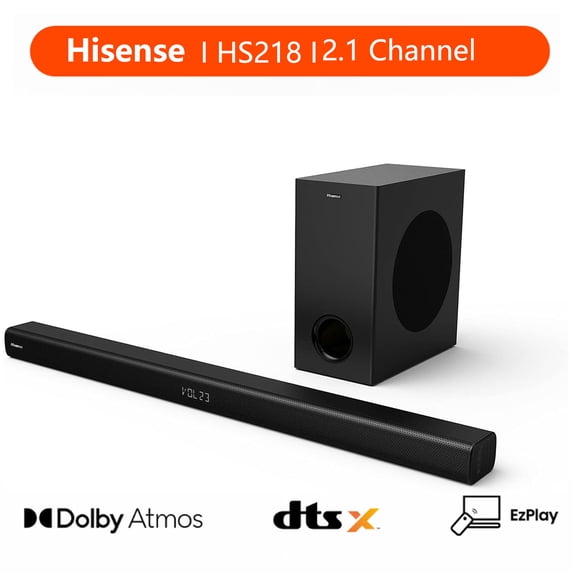 Restored Hisense 2.1 Channel 200W Soundbar, Bluetooth and Roku Ready TV (HS218)