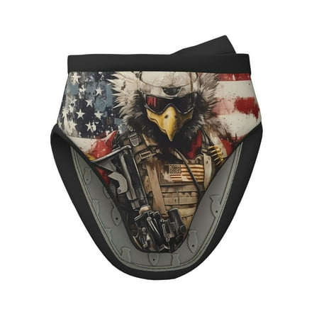 

Matuu Bald Eagle Soldier for Non-Slip Mini Oven Soft Silicone Mitt 5.9 x5.9