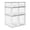 2 Lg, 2 Md, 2 Sm, variant on Sorbus 5-Piece Clear Stackable Pull-Out Drawer Organizer Bins for Bathroom, Vanity & Under Sink