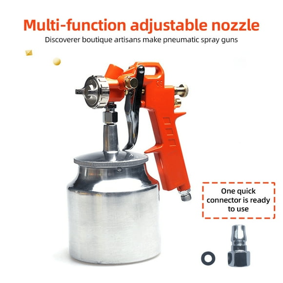 Paint Universal 1.5mm Copper Nozzle Cordless Paint Sprayer for Home Interior House Painting Car DIY Paint Sprayer  with 750ml Aluminum Alloy Cup Quick Connector Cleaning Brush