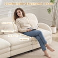 thumbnail image 5 of LuxyHoom 98.2" Modular Sectional Couch Teddy Fleece Fabric, Plush Comfortable Soft Oversize Cloud Sofa Perfect for Living Room Furniture Space with Cloud Couch Comfort and Deep Seating Support, Beige, 5 of 7