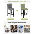 thumbnail image 3 of Sage Green Floral Bar Stool Covers Set of 6, Spring Flowers Stretch Washable Bar Chair Covers with Backs, Removable Pub Counter Height Chair Cover for Kitchen Dining Room Cafe Farmhouse Botanical, 3 of 7