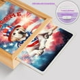 thumbnail image 4 of Labrador Retriever Patriotic Welcome for 4Th of July Independence Day Acrylic Plaque with Wood Photo Frame Box Lab Dog Lover Gifts Light Box - 00010, 4 of 5