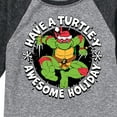 thumbnail image 3 of Teenage Muntant Ninja Turtles - Have A Turtley Awesome Holiday - Toddler And Youth Raglan Graphic T-Shirt, 3 of 4