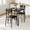 Black, variant on EastVita 【Dining Table for 2】Small Square Kitchen Dinner Table Set,Space Saving Wood Modern Dinette With Upholstered Chairs,Retro Style Dining Room Furniture