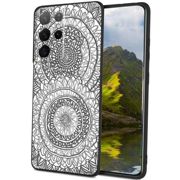 Compatible with Samsung Galaxy S23 Ultra Phone Case, Mandala-94 Case Men Women, Flexible Silicone Shockproof Case for Samsung Galaxy S23 Ultra