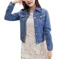 thumbnail image 1 of Veste Blazer Femme Femmes Mode Revers Uni Décontracté Boutons Blazer Jeans Veste Cardigan, 1 of 6