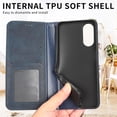 thumbnail image 4 of Dteck Flip Wallet Case for OnePlus 12R 5G, [3 Card Slots][Stand Function] PU Leather Shockproof Protective Case Magnetic Closure Phone Cover for OnePlus 12R 5G 2024,Black, 4 of 7