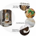 thumbnail image 5 of Christmas Shower Curtains for Bathroom Waterproof Fabric Bath Curtains Decor Bath Tub Curtain Rustic Snowy Farmhouse Cottage Brown Decorative Shower Curtain Sets with 12 Hooks, 72x72 Inch, 5 of 6