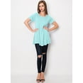 thumbnail image 6 of Made by Johnny Women's Tunic Top Casual T Shirt for Leggings S-5XL Plus Size L AQUA, 6 of 6