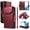 Red, variant on for Samsung Galaxy S22 Case with 11 Card Slots & 2 Cash Pockets for Woman Man,PU Leather Flip Kickstand Folio [RFID Blocking] Wallet Case, Wrist Strap Magnetic Clasp Protective Cover,Black