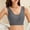 c02Gray, variant on Hduncf Women's Solid Color Workout Bras Elastic Shoulder Straps Beautiful Back Comfort Activewear Gym Sports Bra Everyday Bralette Green Free Size