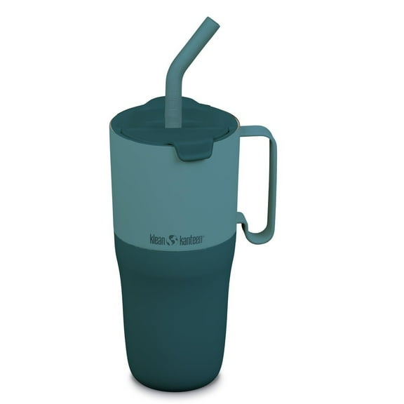 Klean Kanteen Rise Insulated Tumbler - Reusable Tumbler for Quick Hydration - Stainless Steel - Vacuum Insulation - Dishwasher-Safe - BPA-Free - Straw Lid - 26 oz - Brittany Blue