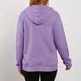 thumbnail image 4 of LLYWEY Womens Zip-up Hoodie with Thumb Holes - Arm Zipper Long Sleeve Hooded Jackets Side Pockets Lightweight Soft Casual Loose Fleece Fall Jackets Purples M, 4 of 9