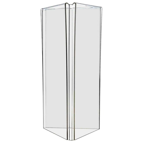 10 Pack Sign Holder 4 x 9 Inch 3 Sided Table Tent Clear Acrylic Drink Cuisine Food Menus in Restaurants and Bars