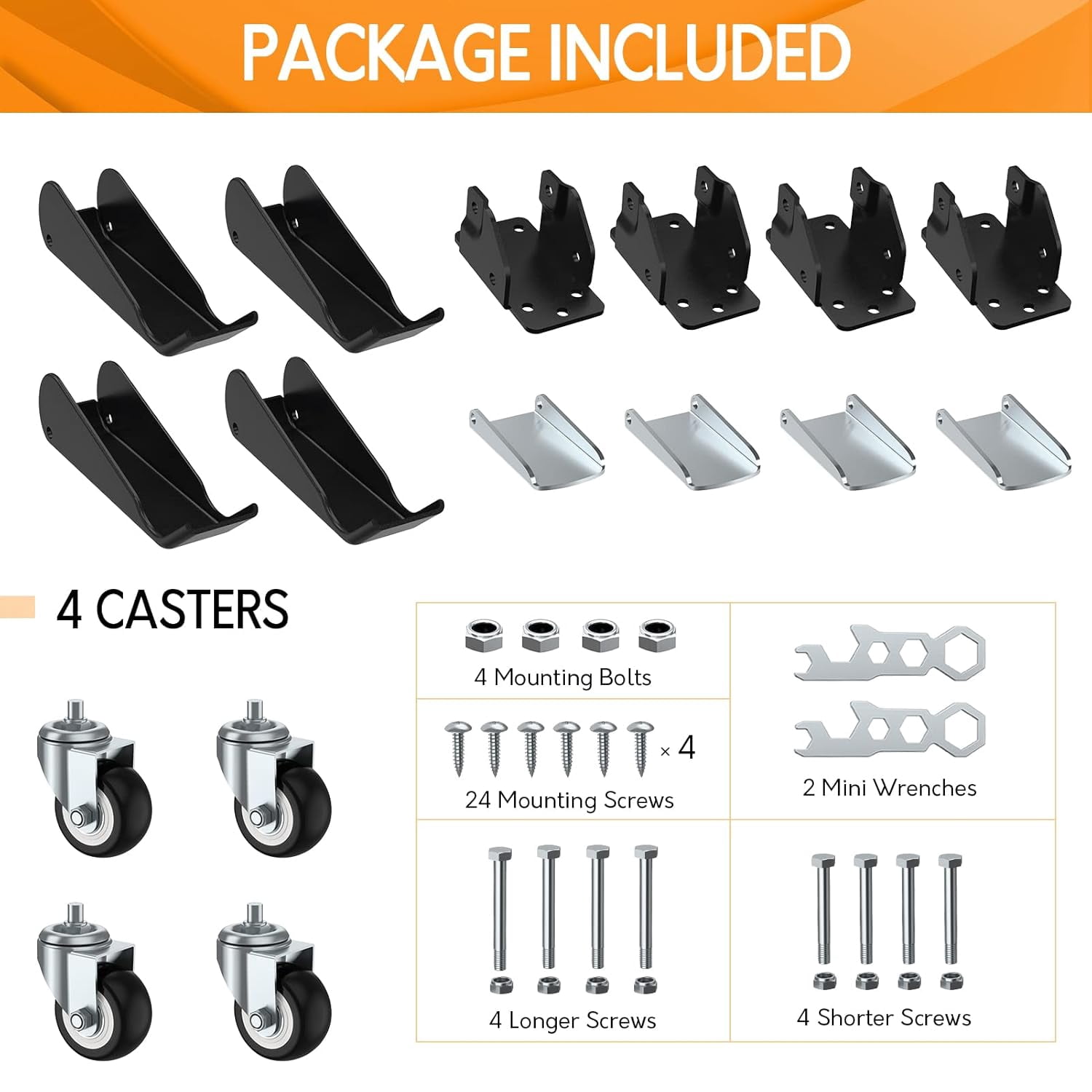 4 Pack Workbench Casters kit 660/720/880/990 Lbs - Retractable Casters Heavy Duty Bench Caster Wheels Designed for Workbenches Machinery & Tables,