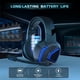 thumbnail image 3 of Ecomoment Audífonos Gamer Inalámbricos 2.4G y Bluetooth 5.2 con Micrófono, Cable 3.5mm para PS5, Xbox, Switch, PC, Mac. Batería 40H, Negro/Azul, 3 of 7