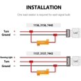 thumbnail image 6 of 4X 50W 6ohm Load Resistors for Fix LED Bulb Fast Hyper Flash Turn Signal Blinker, 6 of 10