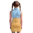 thumbnail image 5 of JAJAHO Summer Girls Tennis Dress With Pockets Sleeveless Quarter Zip Stand Collar Ice Cream Printed Slim Fit Golf Mini Dresses For Kids Teens 4-15Y, 5 of 7