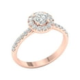 thumbnail image 3 of Imperial 1 Ct TDW Round Diamond Halo Engagement Ring in 10K Rose Gold (H-I, I2), 3 of 4