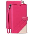 thumbnail image 1 of Case for LG V60, [Pink] Infolio Wallet Credit Card Slot ID Cover, View Stand [with Wrist Strap Lanyard] for LG V60 ThinQ Phone, 1 of 6