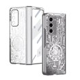 thumbnail image 2 of MonsDirect for 7.6 inch Samsung Galaxy Z Fold 2 5G 2020 Case, Mechainical Gear Clear Plating Frame Hard PC Back Shell With Screen Protector, Slim Folding Hinge Protection for Galaxy Z Fold 2, Silver, 2 of 2
