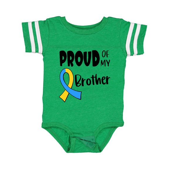 Inktastic Proud of My Brother Down Syndrome Awareness Boys or Girls Baby Bodysuit