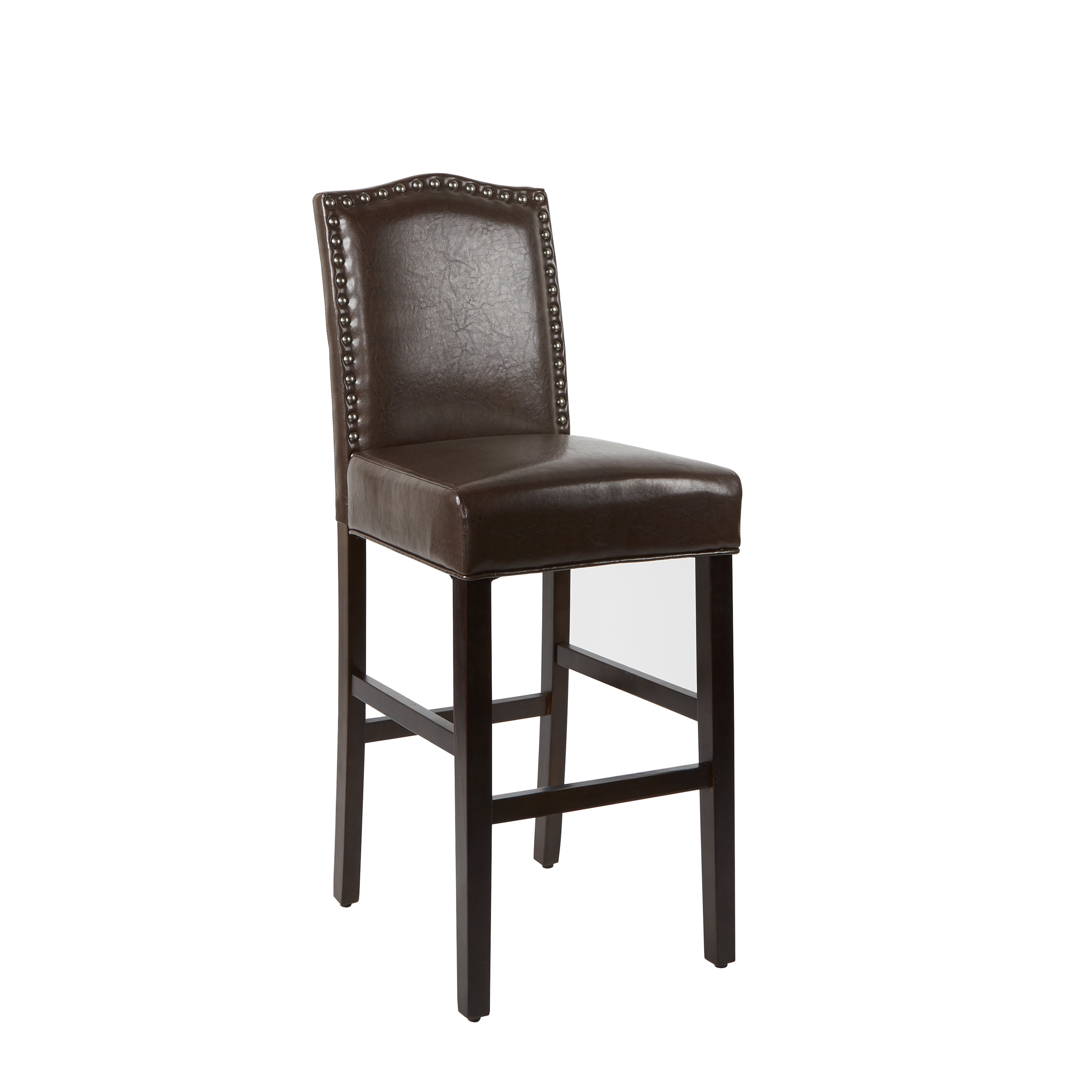 Better Homes Gardens Brown London Faux Leather 29 Bar Stool Set Of 2 Walmart Com Walmart Com