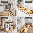 thumbnail image 5 of Beige Sunflower Letter Pattern Kitchen Rugs Sets Of 3,Kitchen Runner Rugs Non Skid Washable,Decorative Kitchen Floor Mats for Kitchen,Sink,Laundry,17"x30"+ 17"x47" + 17"x59", 5 of 6