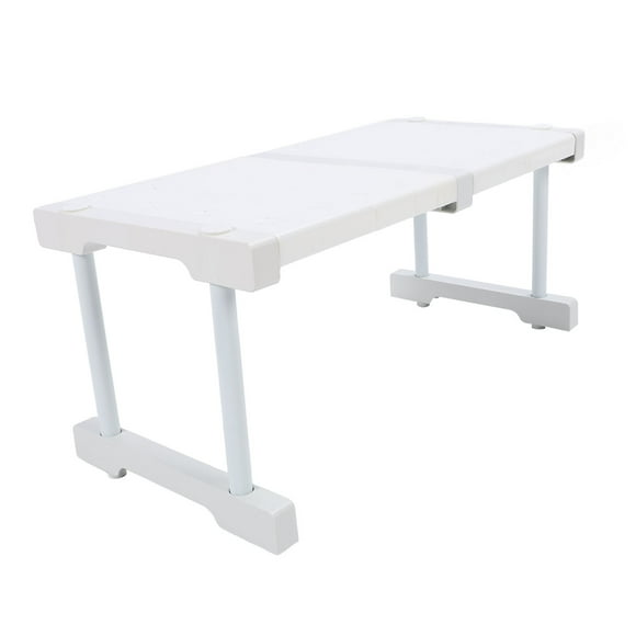 Expandable Cabinet Shelf Organizer Rack, Heavy Duty Carbon Steel or ABS Stackable Space Saving Kitchen Counter Storage Shelves Stand for Wardrobe, Cupboard, Bathroom,