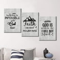 thumbnail image 4 of Bible Verses Wall Decor Jesus Wall Art Nothing Is Impossible with God Christian Wall Art Religious Wall Decor Bible Verses Wall Art God Wall Decor for Living Room Bedroom Decor (12''Wx16''Hx3), 4 of 5