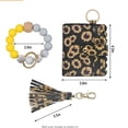 thumbnail image 4 of Greeniant útil de moda, llavero con cuentas de madera, brazalete de borla de PU, llaveros de muñeca encantadores con estuche para Ropa Deportiva, Zapatos Tipo 1, 4 of 6